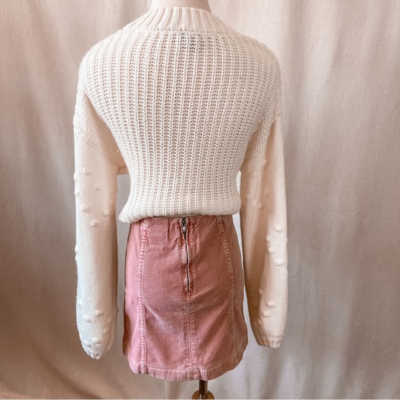 Newbury Kustom — Pink Corduroy Mini Skirt - Picture 2 of 3